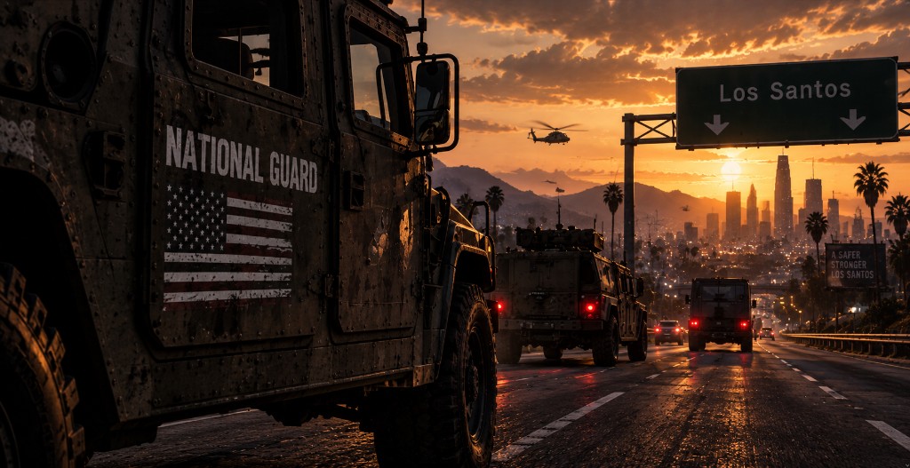 Convoi National Guard vers Los Santos